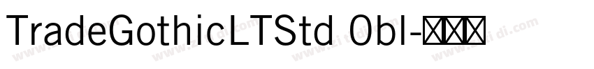 TradeGothicLTStd 0bl字体转换